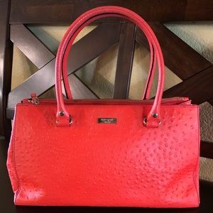 ♠️ KATE SPADE ♠️ NY WELLESLEY OSTRICH MARTINE TOTE